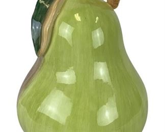 VINTAGE MID CENTURY STYLE CERAMIC OVERSIZE GREEN / RED PEAR COLLECTIBLE KITCHEN DECOR | STUDIO CERAMICS POTTERY HIGH GLAZE OVERSIZED FRUITS POP ART
-15" X 11" APPROX
-VERY GOOD CONDITION
-DP5521