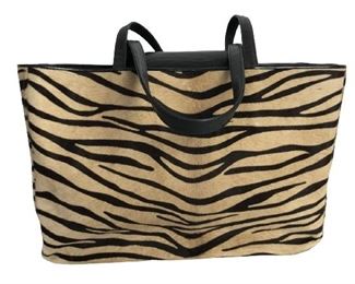VINTAGE CITRUS FAUX ZEBRA & LEATHER TOTEBAG 16"
- 16" X 10.75" X 4"
- TWO INSIDE ZIPPER POCKETS
- FOLD OVER MAGNETIC CLOSURE
- VERY GOOD VINTAGE CONDITION