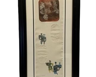 HOI LEBADANG ( VIETNAMESE FRENCH) UNTITLED MIXED MEDIA WALL ART PAINTING | ABSTRACT MODERN CONTEMPORARY DECORATIVE COLLECTIBLE WALL ART COLLECTOR LIVING ROOM DINING ROOM BEDROOM DECOR 1 OF 2 SIMILIAR
-40.5" X 20" TO FRAME APPROX
-VERY GOOD CONDITION, MINOR MARKS TO FRAME
-DP5321