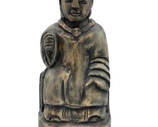 VINTAGE ASIAN WOOD CARVED RELIGIOUS ICON STATUE SCULPTURE | VTG ASIAN MODERN RELIGION SPIRITUAL ICONS 1 OF 3 SIMILIAR
-10" X 4" X 4" APPROX
-GOOD CONDITION CONSISTENT WITH AGE
-DP5521
