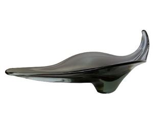 VINTAGE MID CENTURY MURANO STYLE ART GLASS BOWL | COLLECTIBLE ART GLASS COLLECTOR BOWLS VESSELS VASES TABLE CENTERPIECE SHOWCASE PIECES DECORATIVE ARTS
-10" X 25" X 9" APPROX
-VERY GOOD CONDITION, NO CHIPS
-DP5121