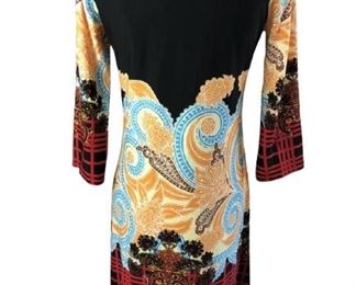 NWT T-EXPRESS PAISLEY PLAID A-LINE DRESS SIZE MED
- POLYESTER & SPANDEX BLEND
- 3/4 SLEEVE