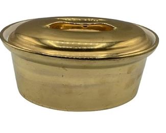 VINTAGE FRENCH APILCO GOLD CASSEROLE DISH | COLLECTIBLE MID CENTURY MODERN LUXURY KITCHENWARE
-3" x 8" x 6" APPROX
-VERY GOOD CONDITION CONSISTENT WITH AGE AND USE, SOME LOSS OF FINISH
-DP5521