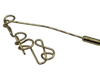 VTG MID MOD GOLD MONOGRAM INITIAL PIN PBS
-.9 G
-VERY GOOD CONDITION
-DP5721