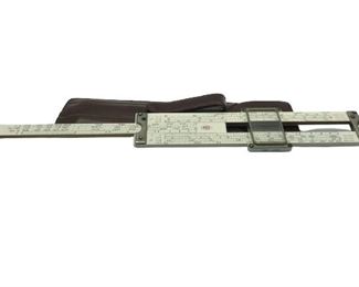 FREDRICK POST CO.,NO 1461,VERSALOG, HEMMI, JAPAN 6" | VINTAGE SLIDE RULER ARCHITECT ALGEBRA LEATHER CASE/TOP GRAIN COWHIDE
-GREAT CONDITION
-HS5621