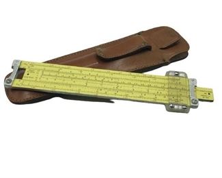 PICKETT,MODEL N600-ES LOG LOG SPEED RULE 6' W/CASE | VINTAGE COLLECTIBLE SLIDE RULER ARCHITECT ALGEBRA/TRIGONMETRY
-LEATHER CASE
-HS5621