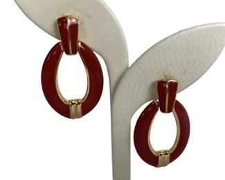 VTG NAPIER GOLD & RED ENAMEL PIERCED EARRINGS 1.5"
- GOOD VINTAGE CONDITION
Luxury women's accessories, ladies jewelry, luxe designer, high fashion accessory, fashion styles and trends