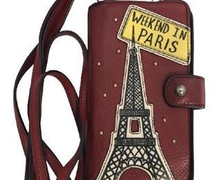 VINTAGE BRIGHTON PARIS SMART PHONE CASE 6.5"
- 6.5" X 3.5" X .5"
- RED LEATHER W/EIFFEL TOWER & "WEEKEND IN PARIS" APPLIQUES
- SNAP CLOSURE & SHOULDER STRAP
- SPACES FOR CREDIT CARDS & MONEY
- GOOD VINTAGE CONDITION