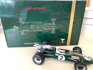 SPARK; 1:18 Brabham BT124 Diecast Car #2. Measuring approximately 9 inches long.