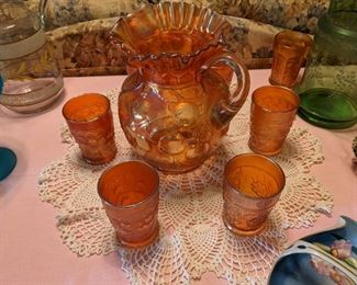 Antique Marigold Carnival Glass 