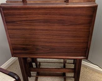 Set of 4 Teak TV tables