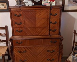 Matching 1920's chest on chest ( chest of drawers )