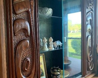 MCM Pulaski Oceanic Tiki Light -Up Cabinet / Credenza