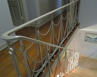 Iron staircase railing