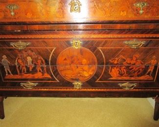 Detail of bottom drawers of chest