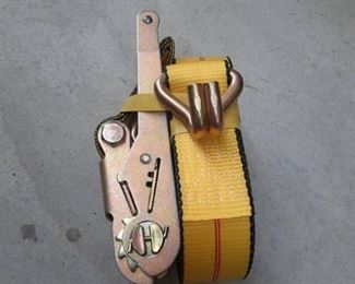 2" X 27ft Yellow Commercial Grade Double J Hook Ratchet Strap Tie Down
