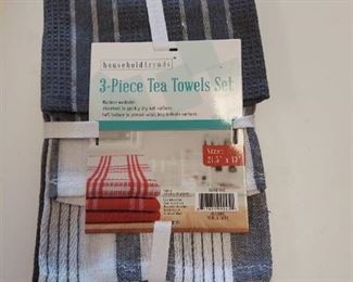 3 Piece Tea Towels Set - Gray