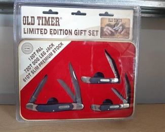 3 Pcs Schrade Old Timer Limited Edition Gift Set 12ot, 72ot, 61ot Knives