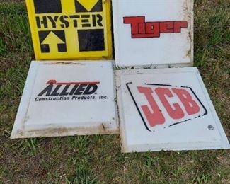 4 Plastic Signs
