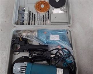 Angle Grinder and Drill in Case - New Except Grinder used to cut 1 Lock