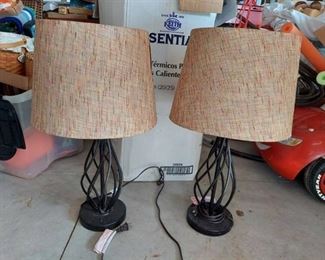 2 Metal Table Lamps