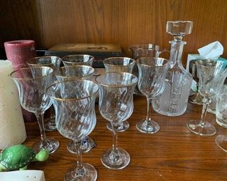 Crystal Glasses and Decanters