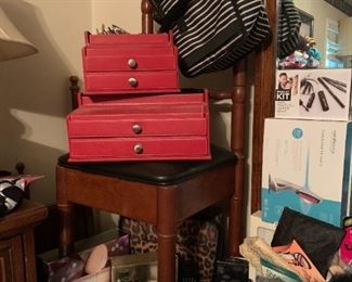 jewelry boxes, valet chair