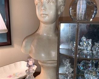 bust, perfume bottles