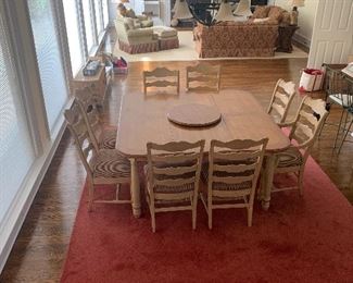 French Country Dining Table with 8 Chairs