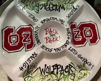 NC State Back the Pack Serving Dish
