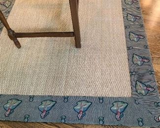 Small Sisal Rug with Golfers Border