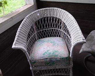 Vintage wicker rocker