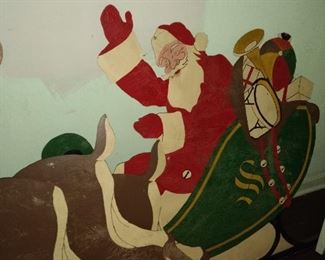 Vintage hand painted Santa