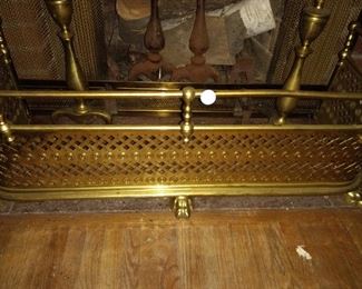 Antique fireplace fender