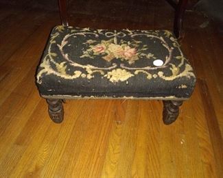 Early needlepoint stool