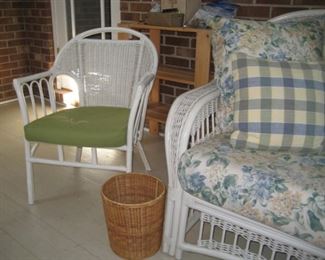 Matching wicker chair