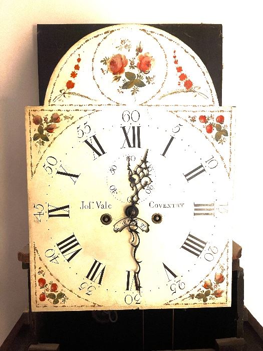 Magnificent English 18th Century Tall Case Grandfather Clock in Superb Condition. 
(Front Dial Face Detail)