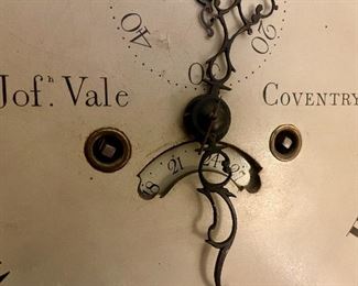 Magnificent English 18th Century Tall Case Grandfather Clock in Superb Condition. (Face Detail)
