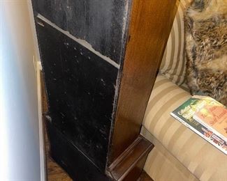 Magnificent English 18th Century Tall Case Grandfather Clock in Superb Condition. 
(Rear Lower Cabinet Detail)