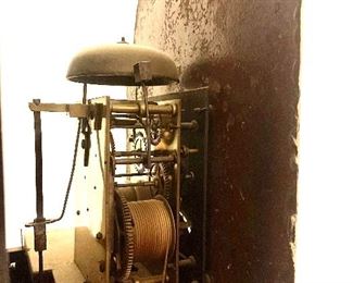 Magnificent English 18th Century Tall Case Grandfather Clock in Superb Condition. 
(Escapement & Mechanical Detail)