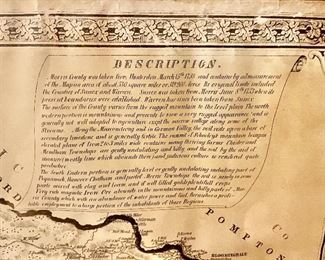 Spectacular! Original & Authentic J. B. Shields 1853 Morris County New Jersey Historic Wall Map.
(Detail Of Map Description)