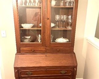 Awesome  Antique Breakfront  Secretary Desk Combo.