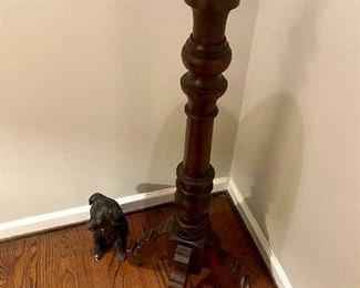 Victorian Era wood and Marble Pedestal 