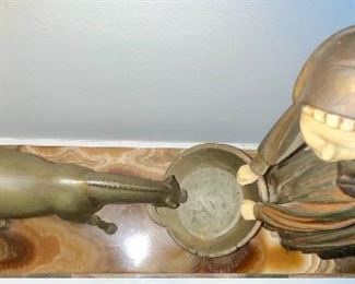 Art Deco French Sculpture on Marble Base