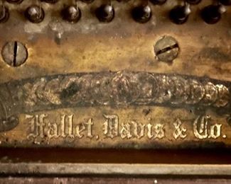 Magnificent Hallet, Davis & Co. Grand Piano