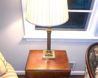 Great Table Lamp And Wooden End Table