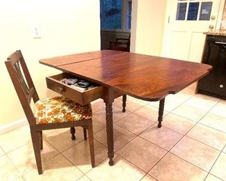 Terrific Drop Leaf Table with Single Drawer