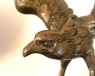 Large Brass Eagle (Detail View Of Head)