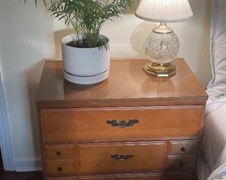 Vintage Colonial Style Matching Set Of  Bedroom End Tables