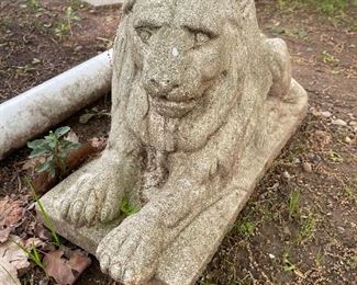 Antique Concrete Lion Statue